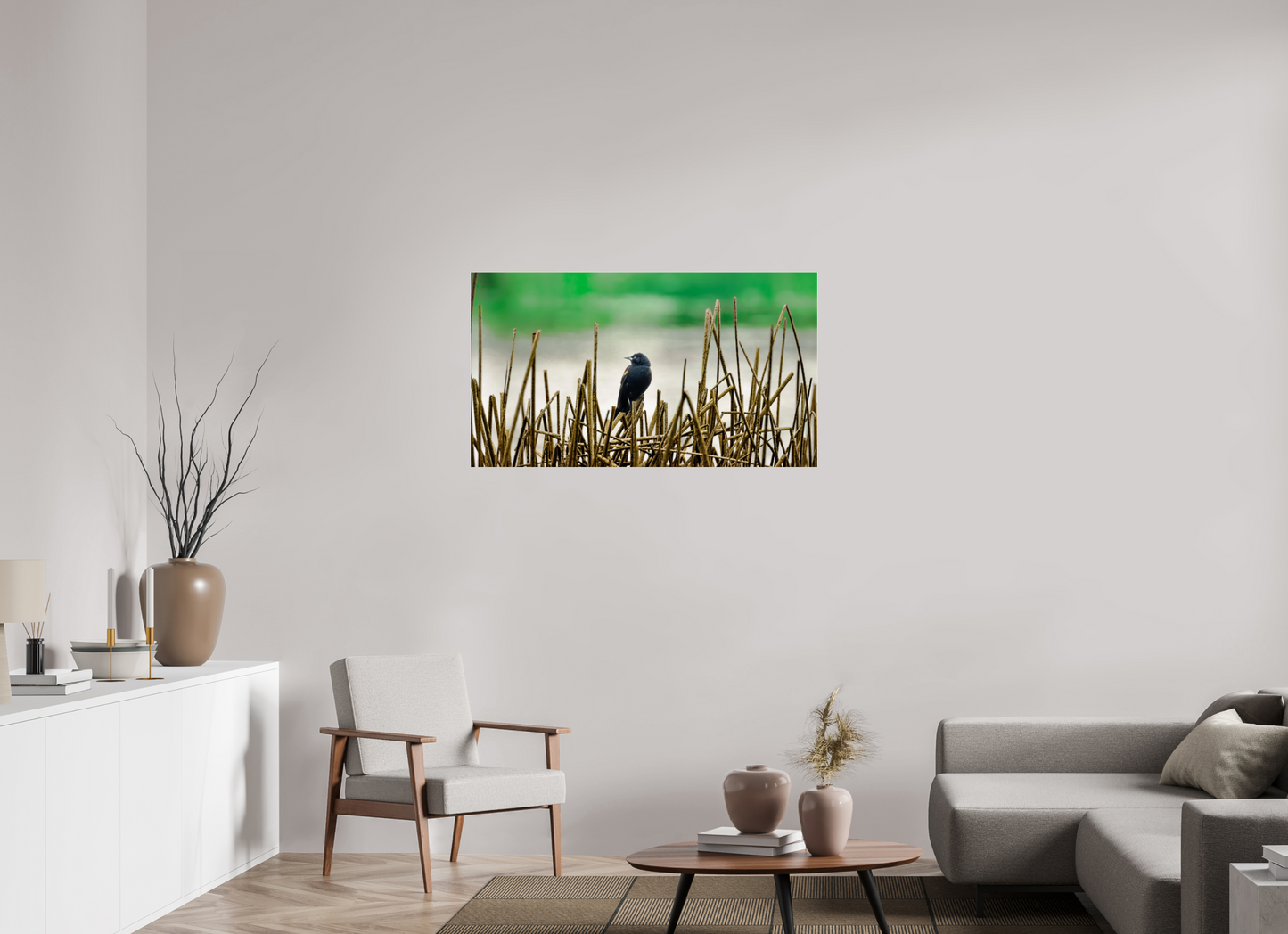 112 x 63 cm, Photo Print Under Acrylic Glass 4 mm, Glossy Blackbird | Acrylic Glass Fine Art Print