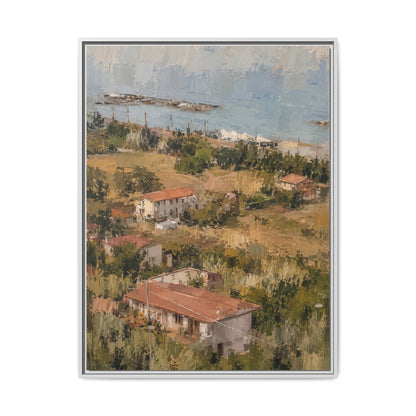 Paola Calabria Abstract Framed Canvas Print