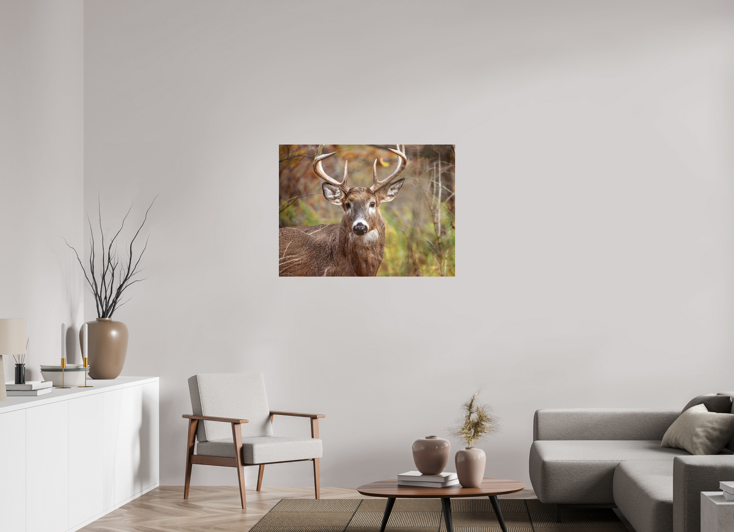 100 x 75 cm, Acrylic Glass 4mm, Glossy Woodland Buck | Acrylic Glass Fine Art Print