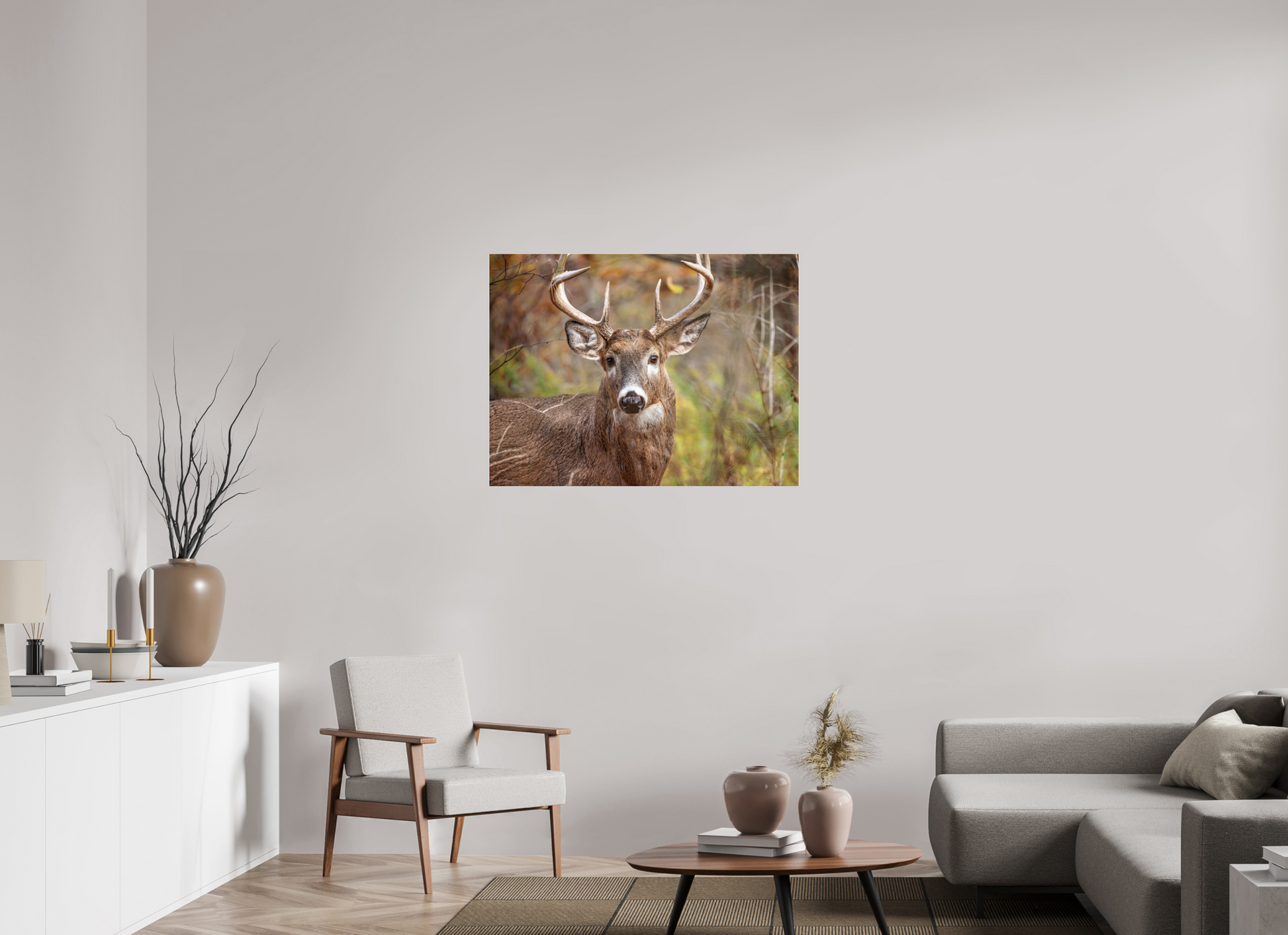 100 x 75 cm, Acrylic Glass 4mm, Glossy Woodland Buck | Acrylic Glass Fine Art Print