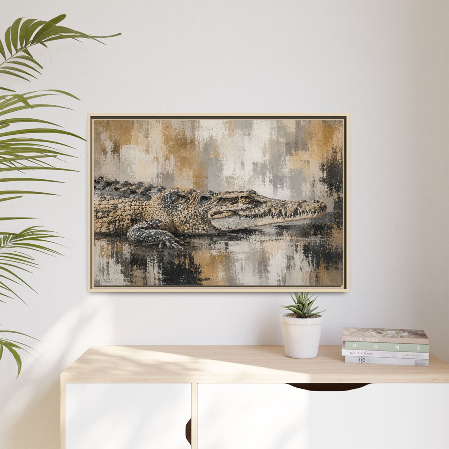 Oaxacroc Abstract Framed Canvas Print