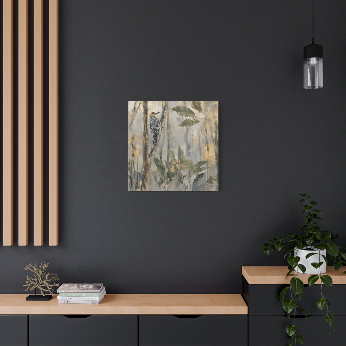 Golden-Cheek Abstract Canvas Print