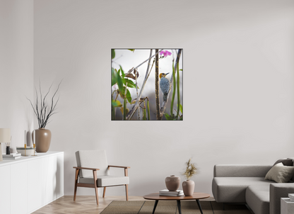 100 x 100 cm, Photo Print Under Acrylic Glass 2mm, Matte, Aluminum ArtBox, Profile 25 mm (Black) Golden Cheek