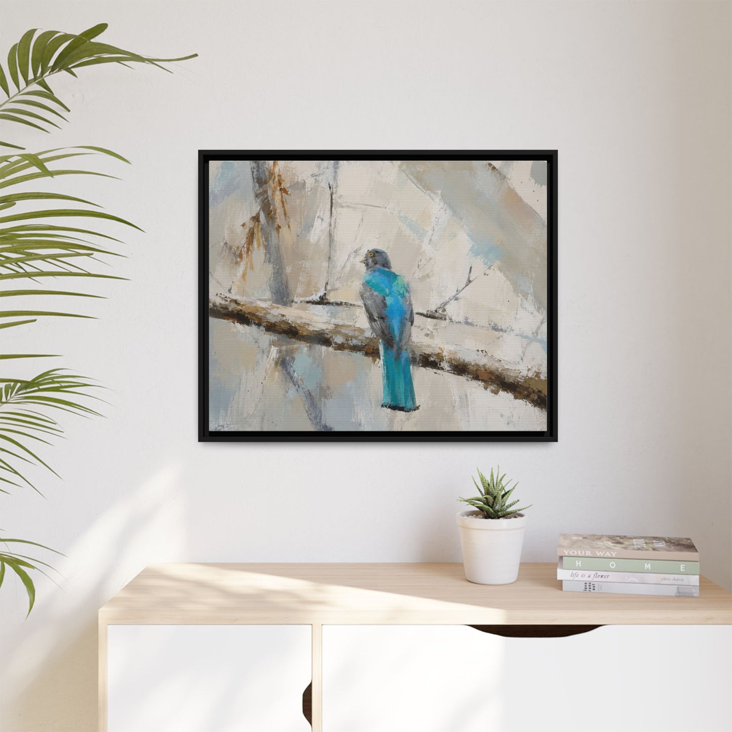 Trogon Abstract Framed Canvas Print
