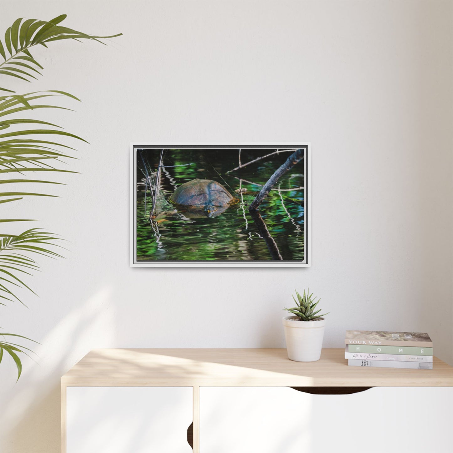 Untitled (Painted Turtle) | Framed Canvas