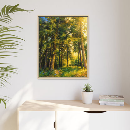 Apsley Forest Abstract Framed Canvas Print
