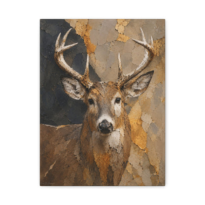 Woodland Buck Abstract Canvas Print