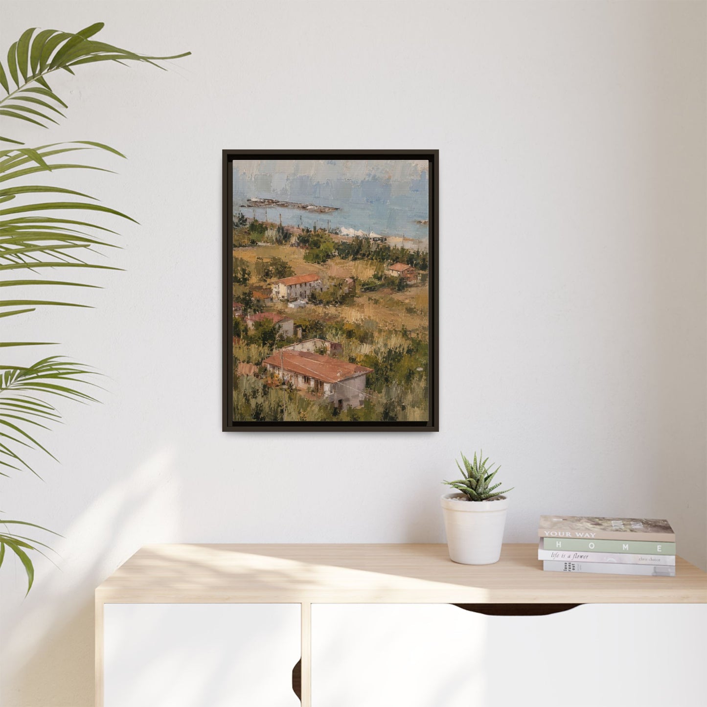 Paola Calabria Abstract Framed Canvas Print