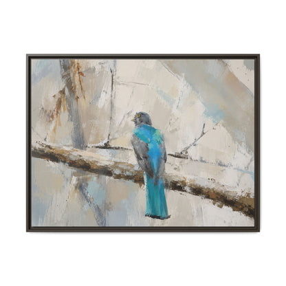 Trogon Abstract Framed Canvas Print