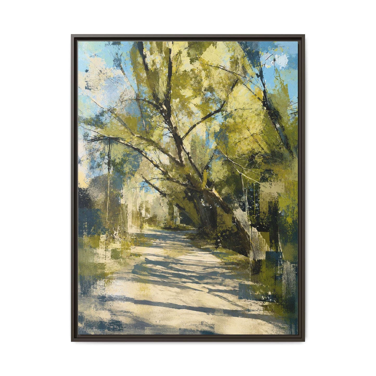 Willow Park Abstract Framed Canvas Print