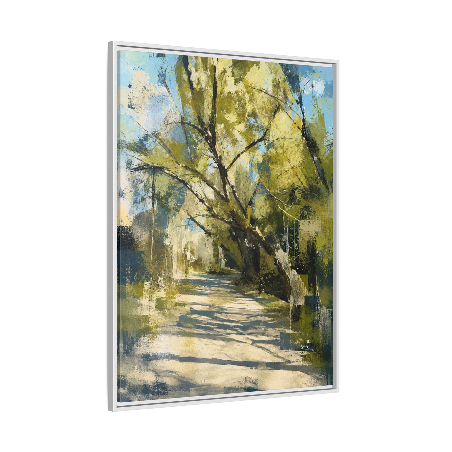 Willow Park Abstract Framed Canvas Print