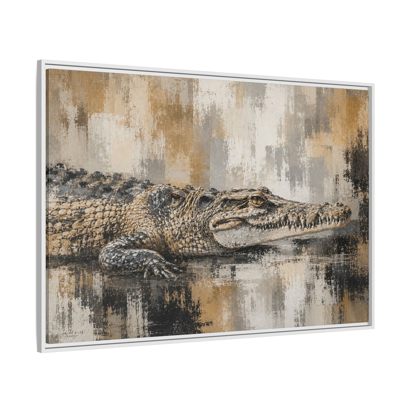Oaxacroc Abstract Framed Canvas Print