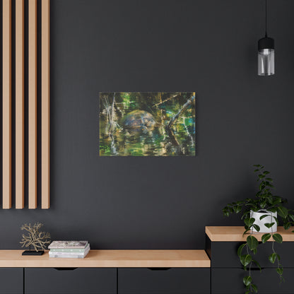 Painted Turtle Abstract Canvas Print