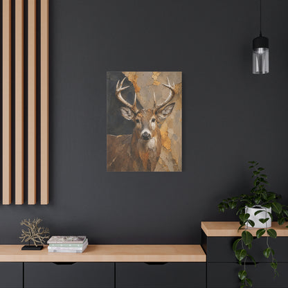 Woodland Buck Abstract Canvas Print