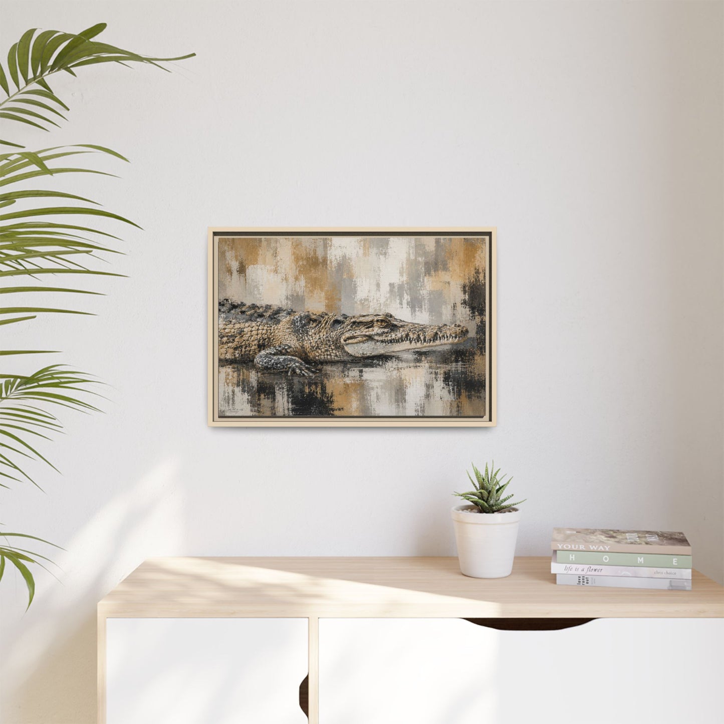 Oaxacroc Abstract Framed Canvas Print