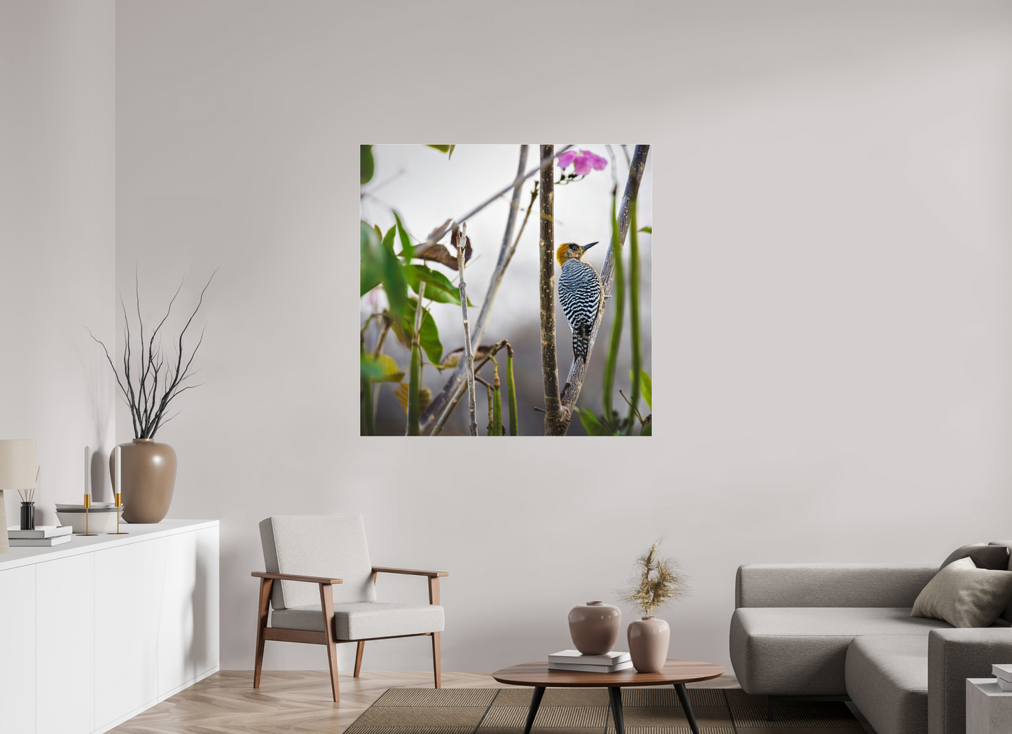120 x 120 cm, Photo Print Under Acrylic Glass 4 mm, Glossy Golden Cheek