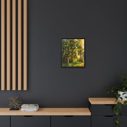 Apsley Forest Abstract Framed Canvas Print