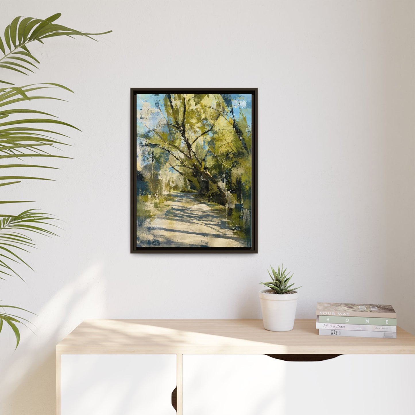 Willow Park Abstract Framed Canvas Print