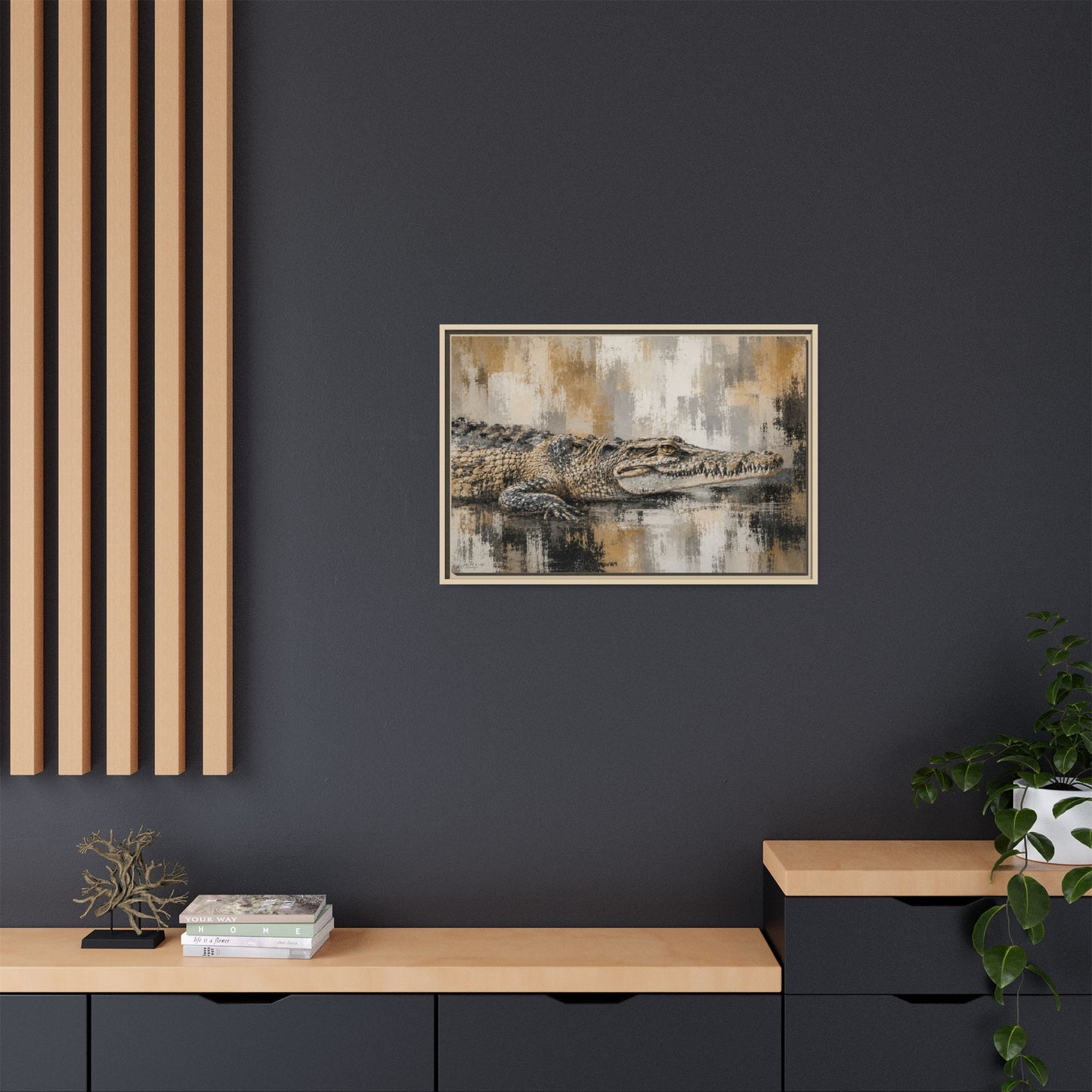 Oaxacroc Abstract Framed Canvas Print
