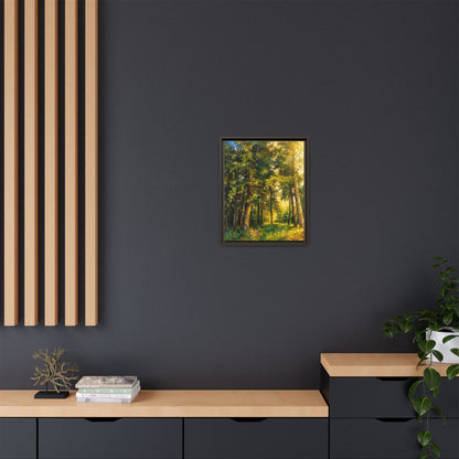 Apsley Forest Abstract Framed Canvas Print