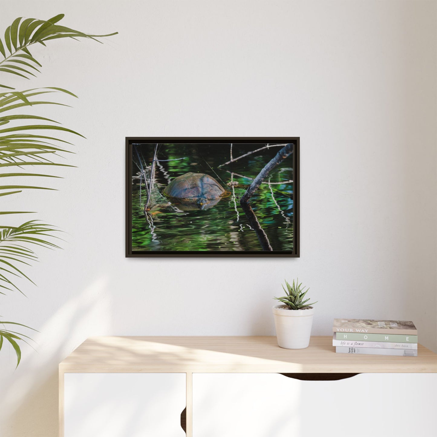 Untitled (Painted Turtle) | Framed Canvas