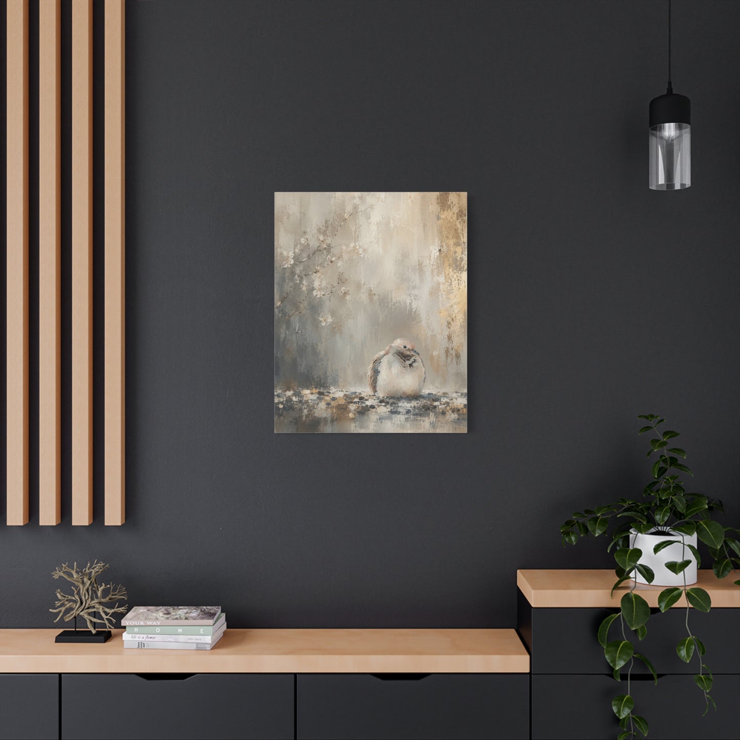 Dove Light Abstract Canvas Print
