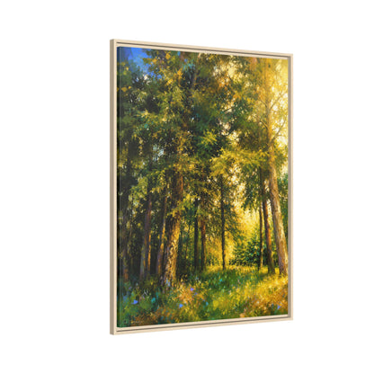 Apsley Forest Abstract Framed Canvas Print