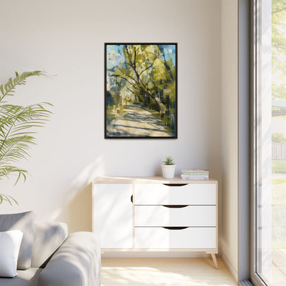 Willow Park Abstract Framed Canvas Print