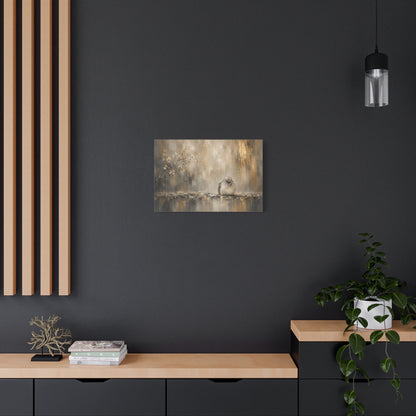 Dove Golden Abstract Canvas Print