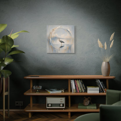 Great Blue Heron Abstract Canvas Print