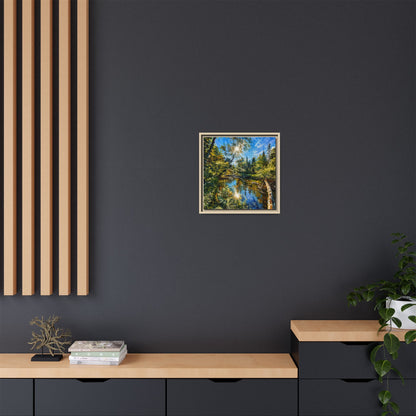 Apsley River Abstract Framed Canvas Print