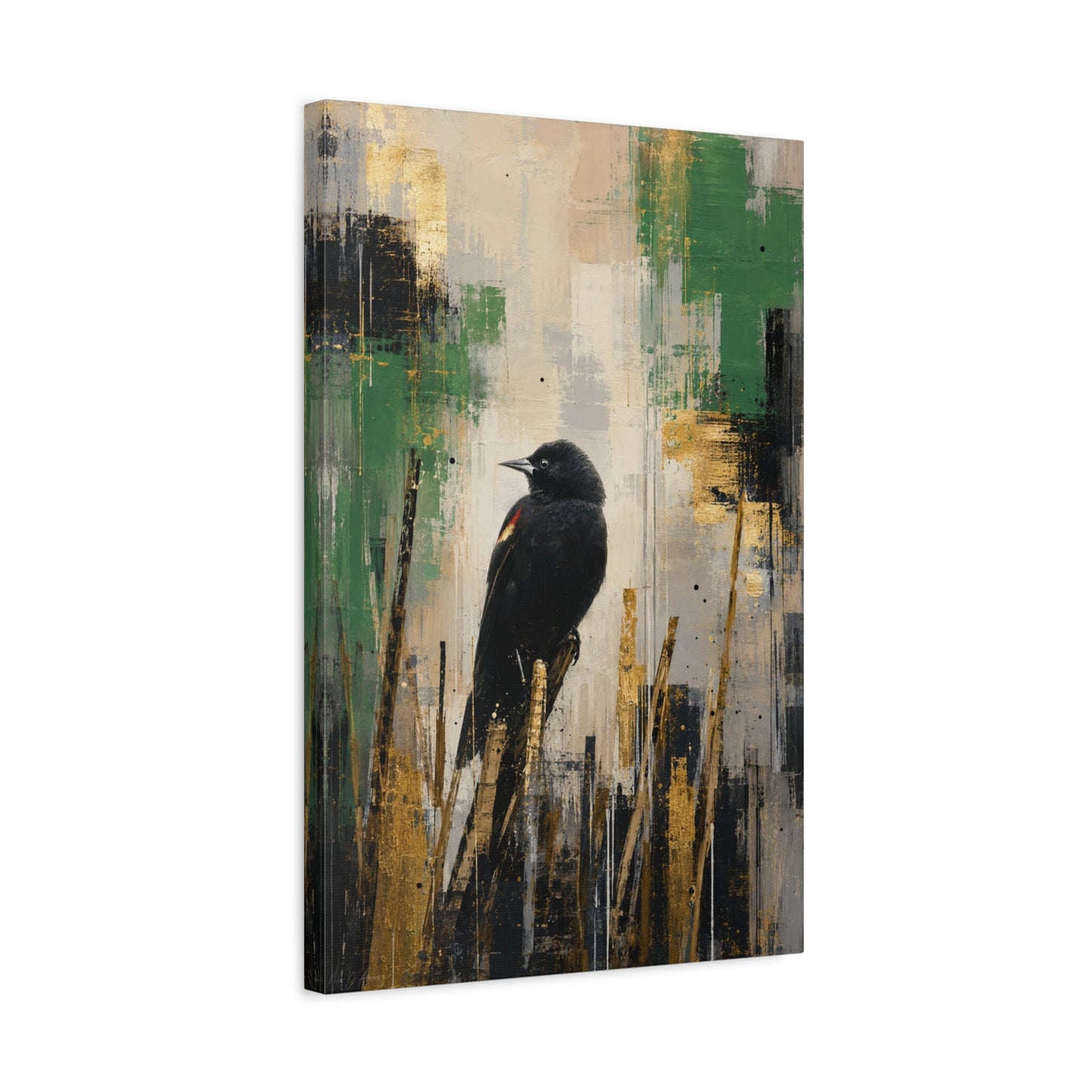 Blackbird Abstract Canvas Print