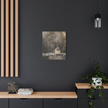 Dove in Shadow Abstract Canvas Print