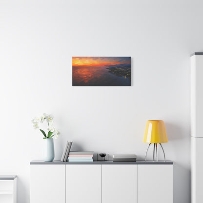 Puerto Escondido Sunset Abstract Canvas Print