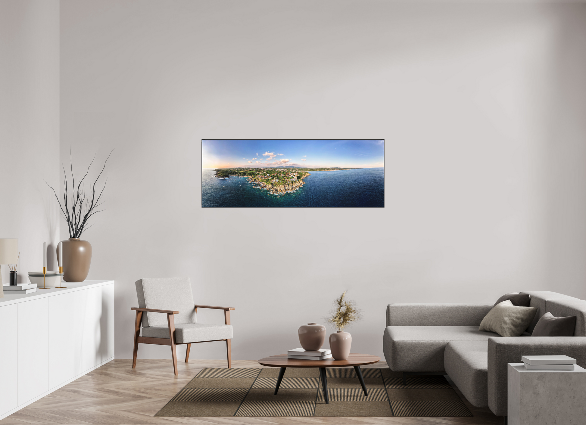 162.4 x 60 cm, Photo Print Under Acrylic Glass 2mm, Matte Puerto Panorama | Acrylic Glass Fine Art Print