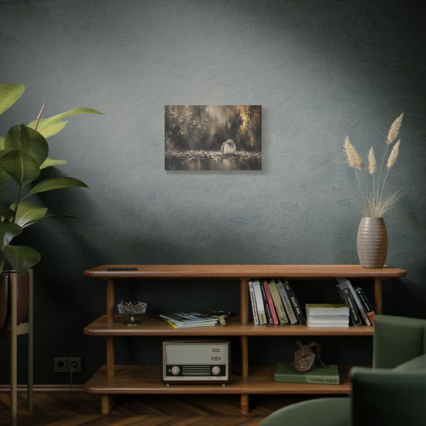 Dove Dark Abstract Canvas Print