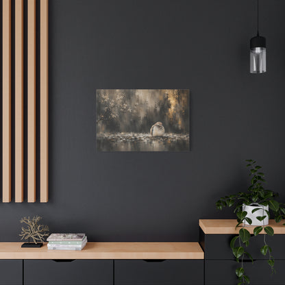Dove Dark Abstract Canvas Print