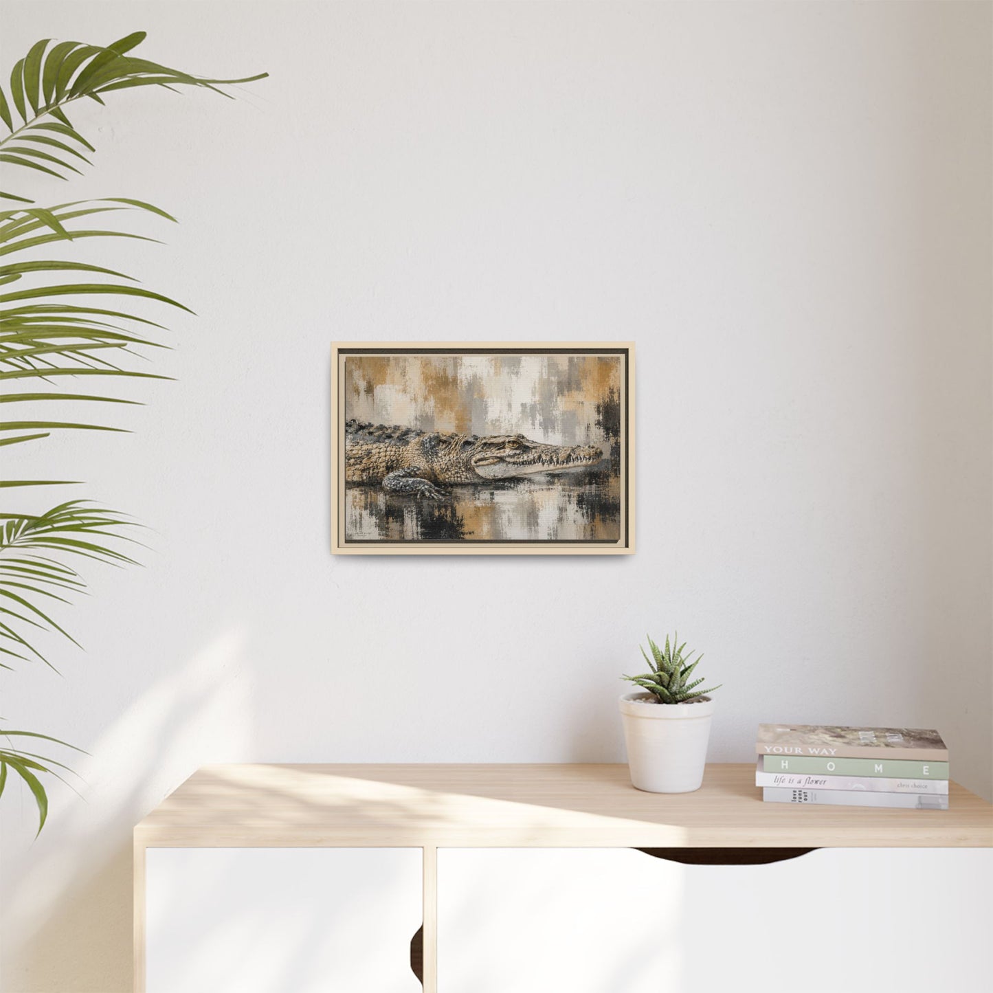Oaxacroc Abstract Framed Canvas Print