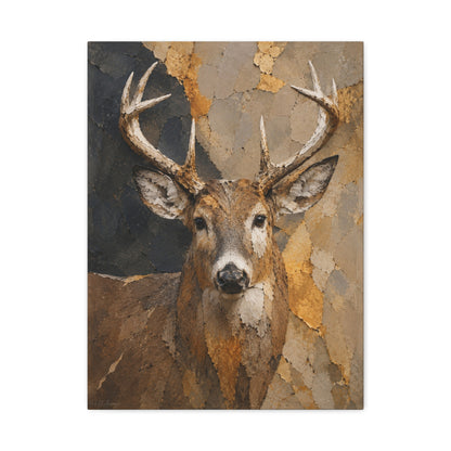 Woodland Buck Abstract Canvas Print