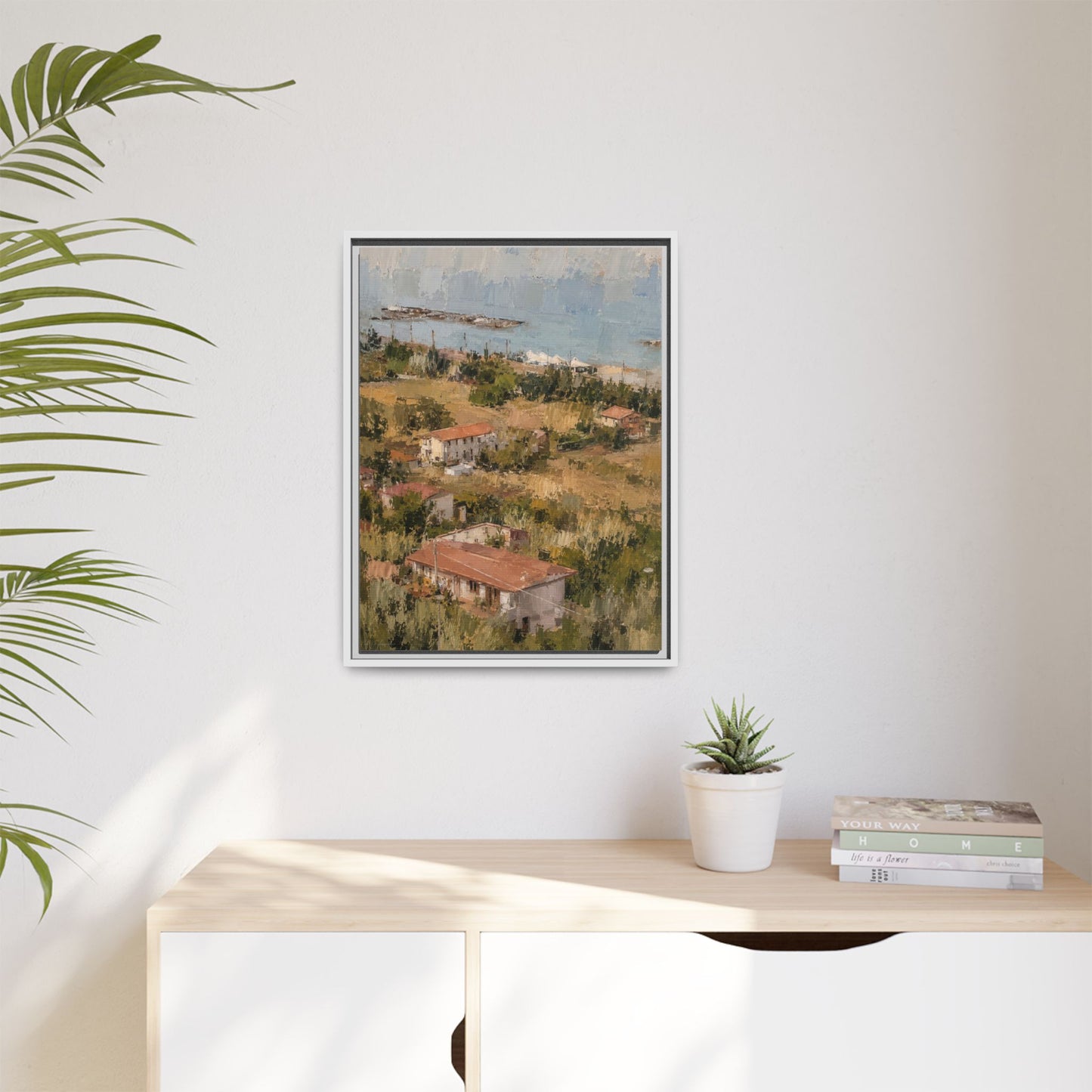 Paola Calabria Abstract Framed Canvas Print