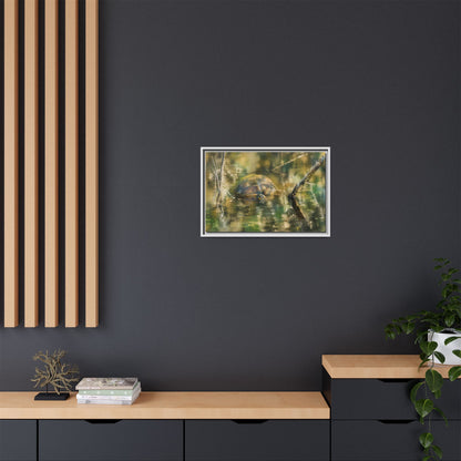 Painted Turtle Light Abstract Framed Canvas Print
