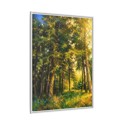 Apsley Forest Abstract Framed Canvas Print