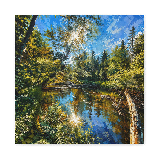 Apsley River Abstract Canvas Print by WildLenz