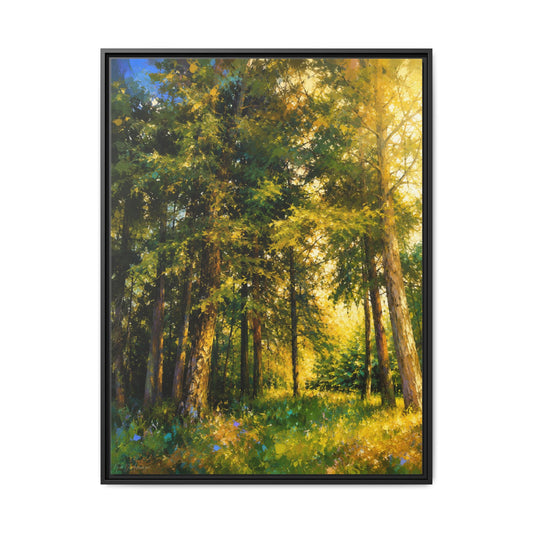 Apsley Forest Abstract Framed Canvas Print by WildLenz