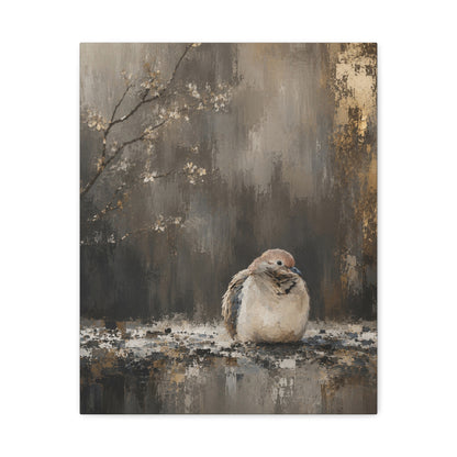 Dove in Shadow Abstract Canvas Print by WildLenz