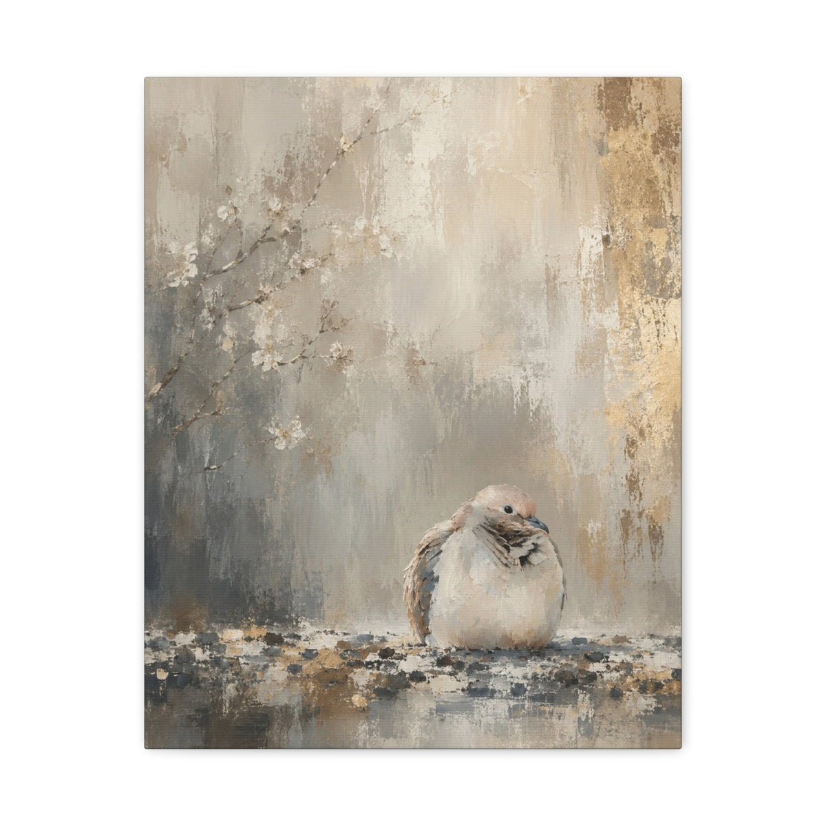 light toned dove abstract canvas print by WildLenz