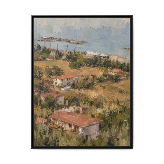 Paola Calabria Abstract Framed Canvas Print by WildLenz