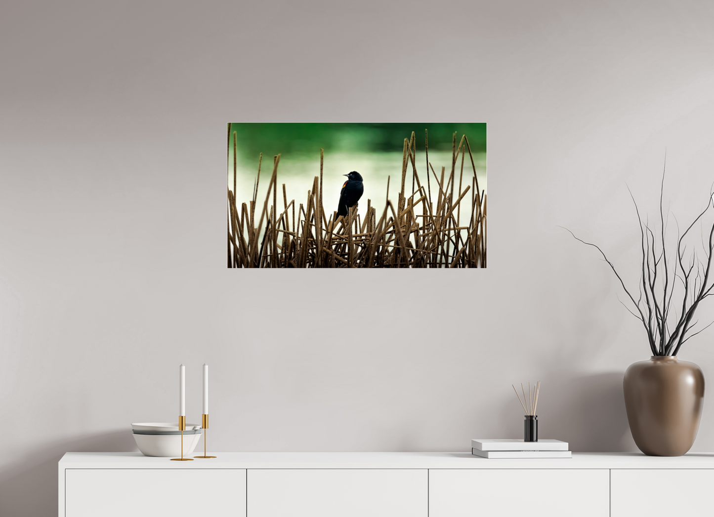 80 x 45 cm, Photo Print Under Acrylic Glass 4 mm, Glossy BLACKBIRD