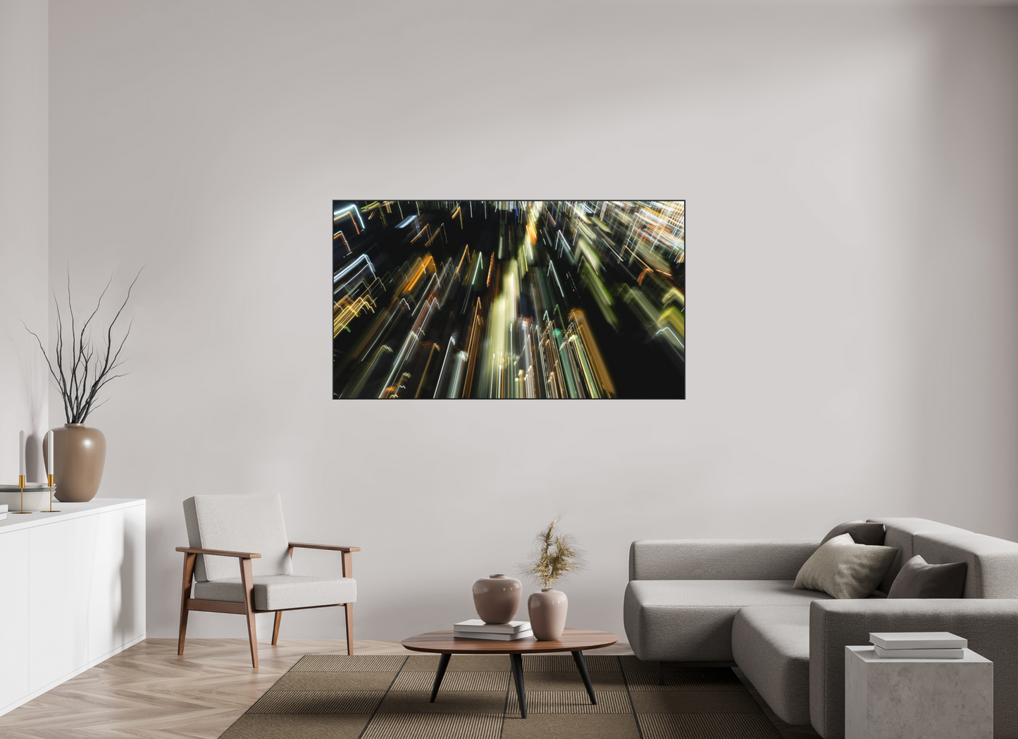 176 x 99 cm, Photo Print Under Acrylic Glass 2mm, Matte, Aluminum Artbox, 25 mm Profile (Black)file Electric Descent