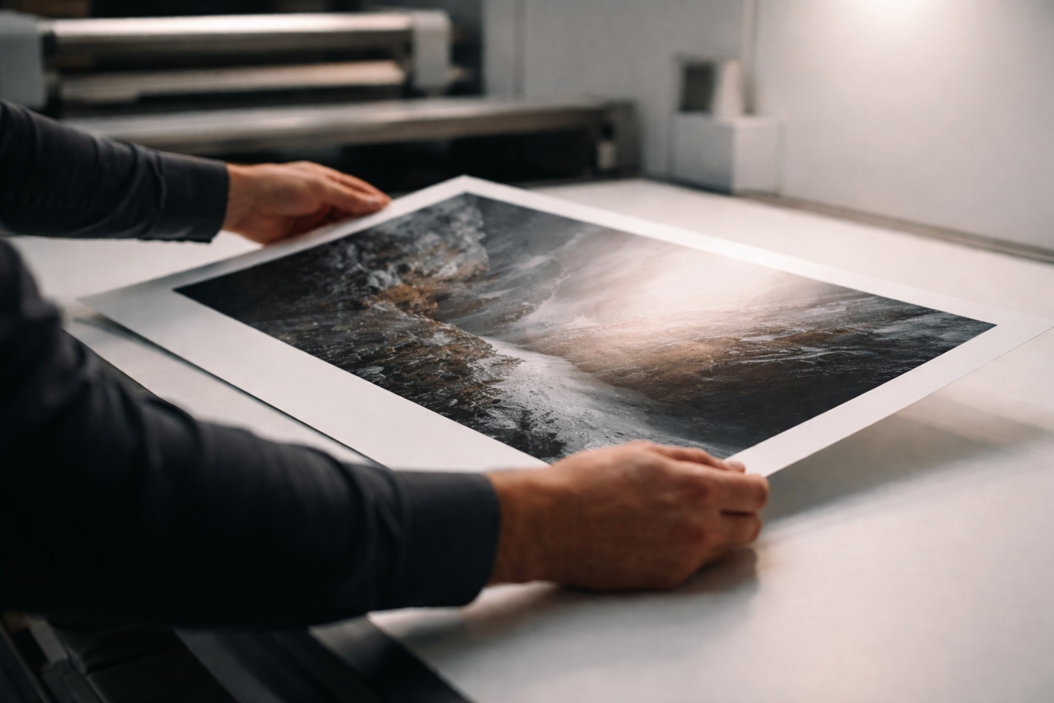 Archival fine art print surface showing tonal depth and material quality — WildLenz.